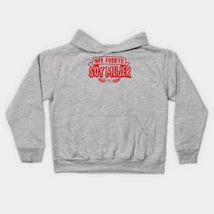 Soy Fuerte Soy Mujer - red design Kids Hoodie